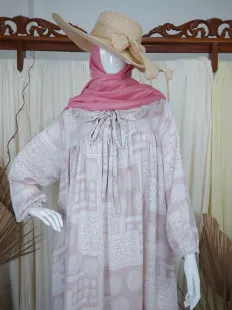 Gamis Collar Moon Wolfis Dress Pink 2 2