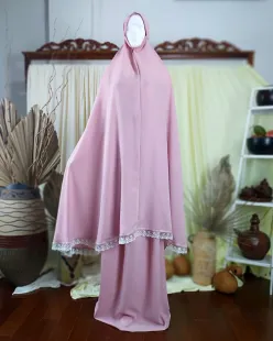 Mukena MUKENA LACE PINK <br>(AB-MK01-MKLA) 2 mk_pink_buble_1a