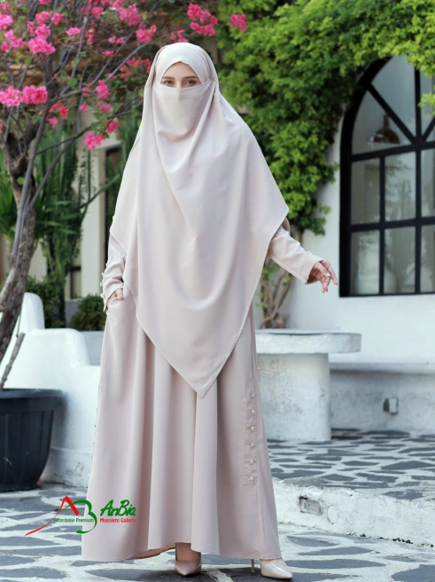 Niqab French Khimar Set Button Havana Mokka 1 mokka_1