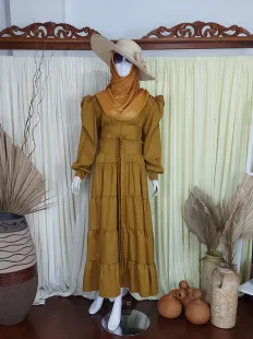 Gamis Dress Vodu With Obi Mustard 2 mustard_1