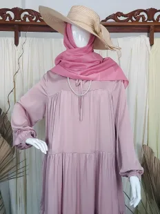 Gamis Dress Armani Silk Polos Rose 2 pink_2