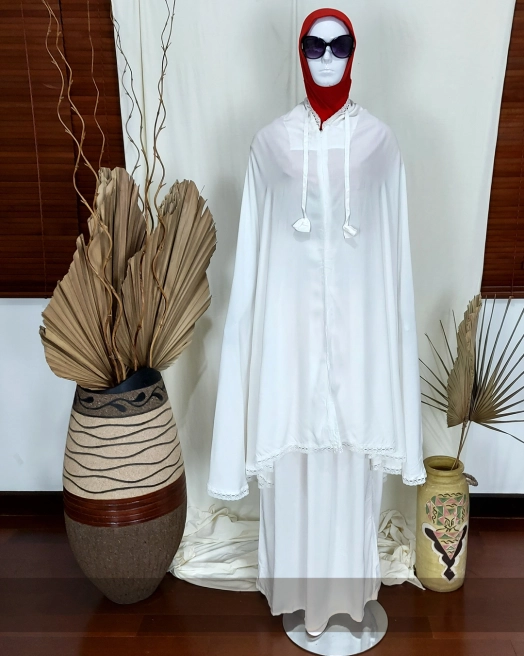 Mukena Mukena Travel White 2 polos_2_2