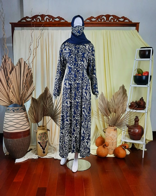 Gamis Daily Abstrak Dress Navy 1 rayyon_abstrak_biru