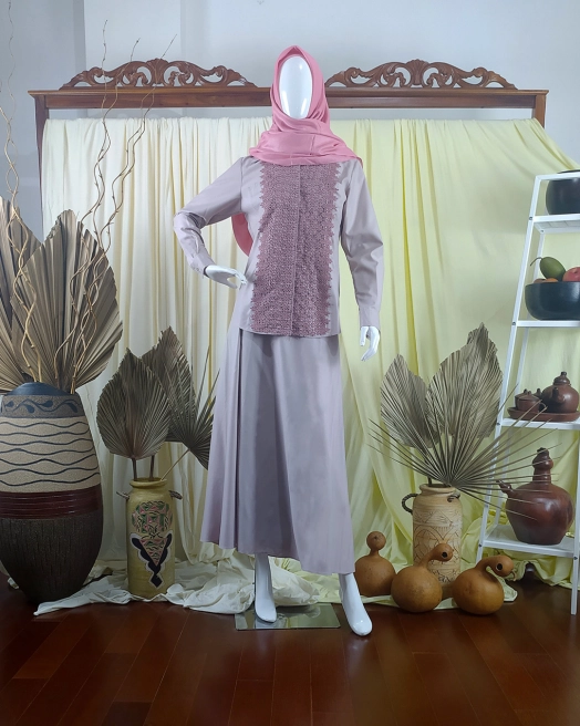 Tuniq Set Cotton Umbrella Embro Plum<br>AB-CST02-CUE 1 tunik_web_012