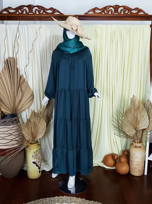 Gamis Zara Baby Doll Green Bottle 2 web_5